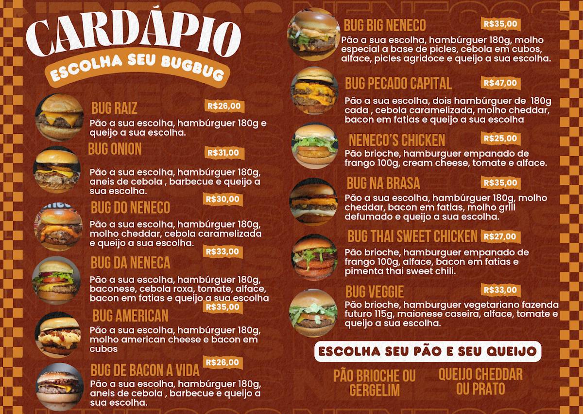NENECOS BURGERS меню