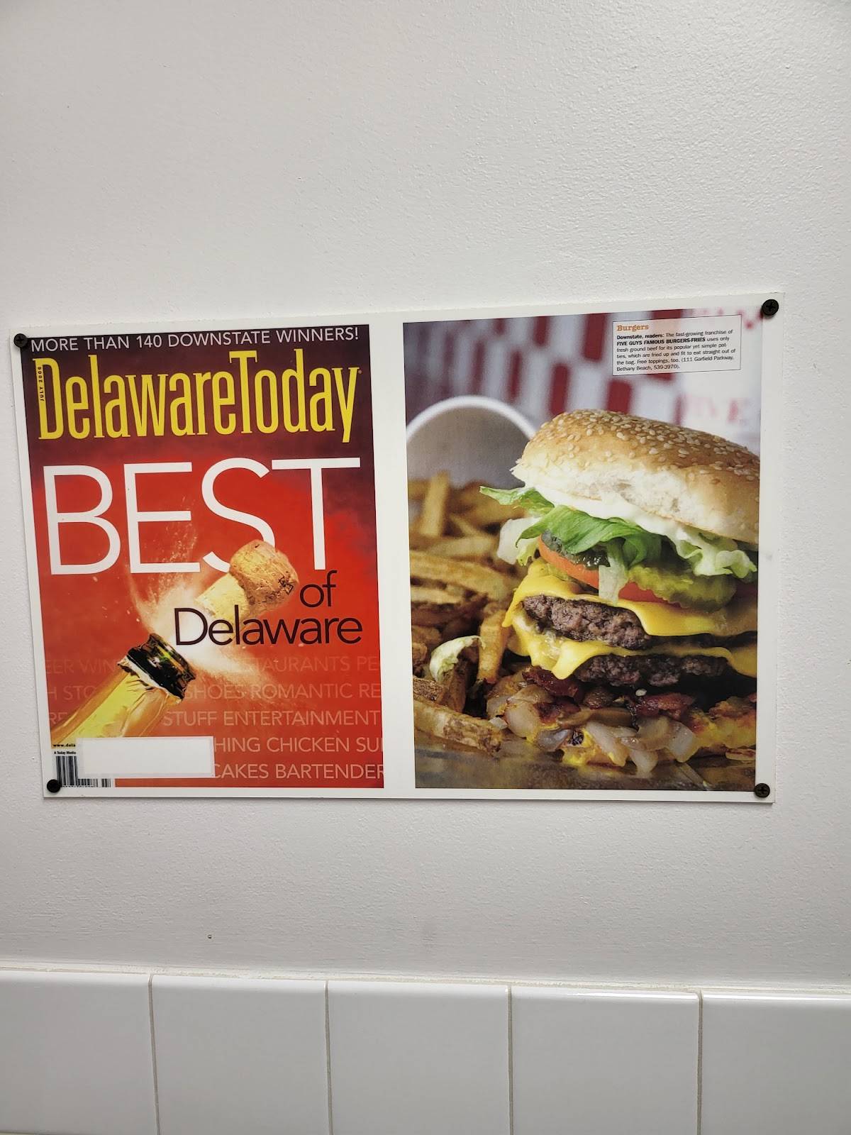 Five Guys меню