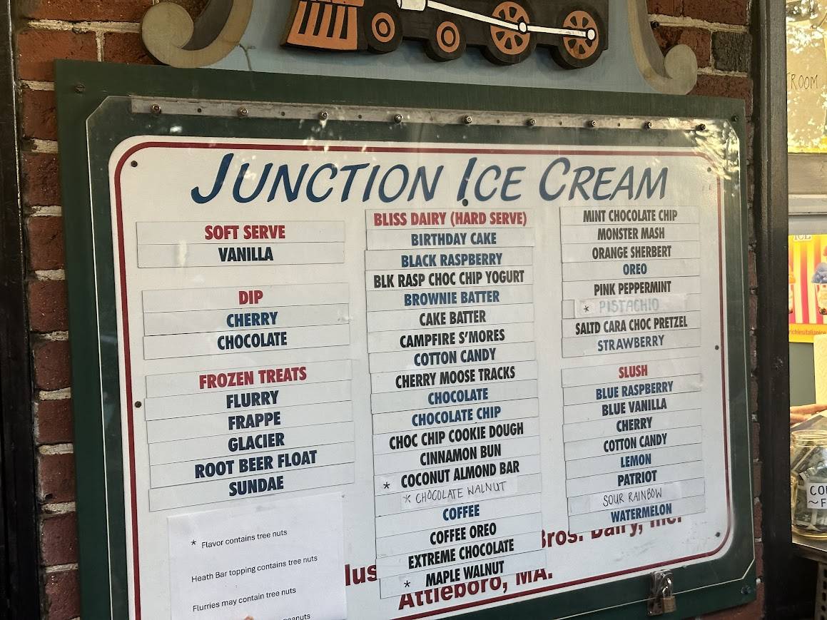 Needham Junction Ice Cream меню