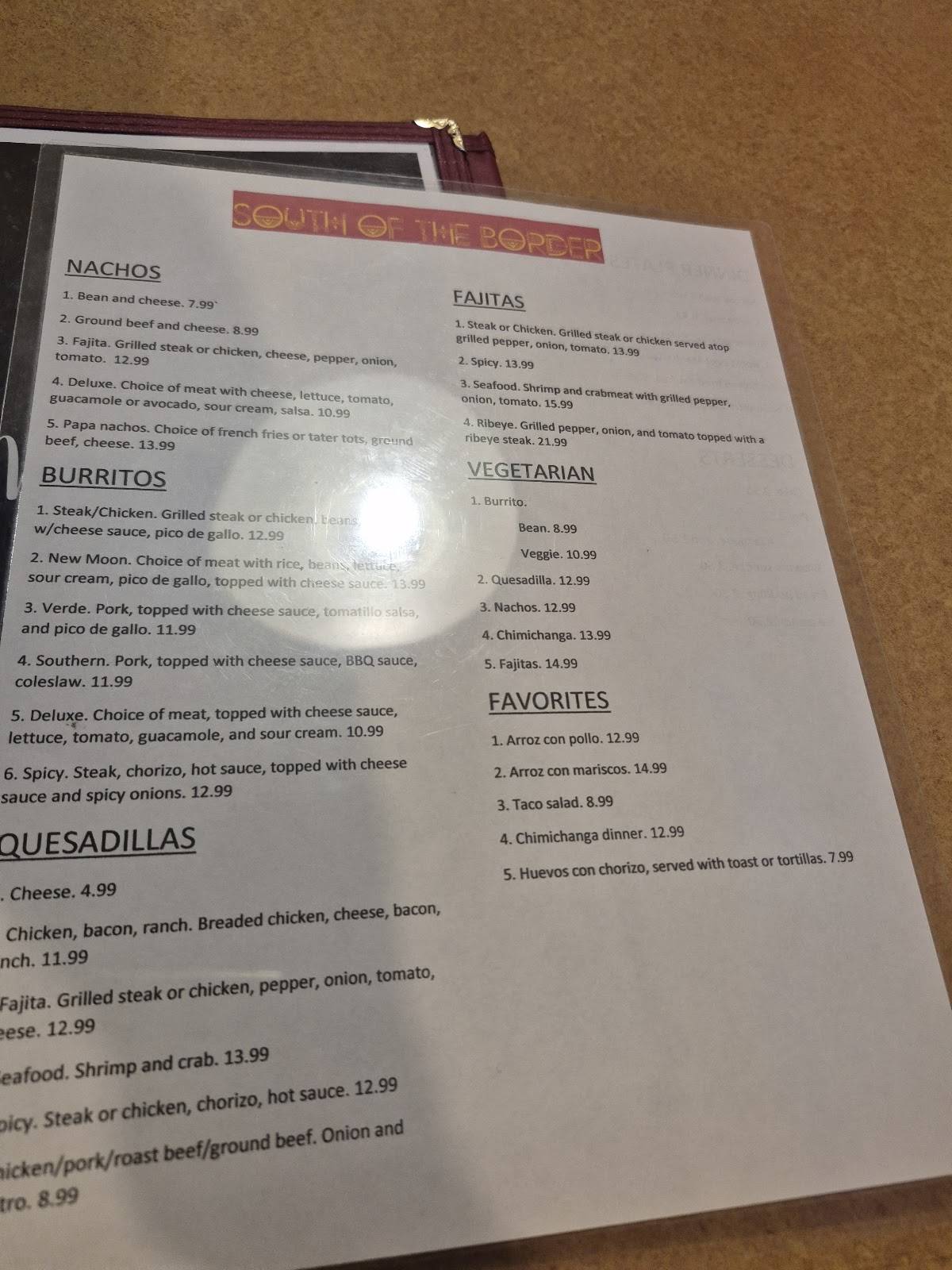 New Moon Cafe меню