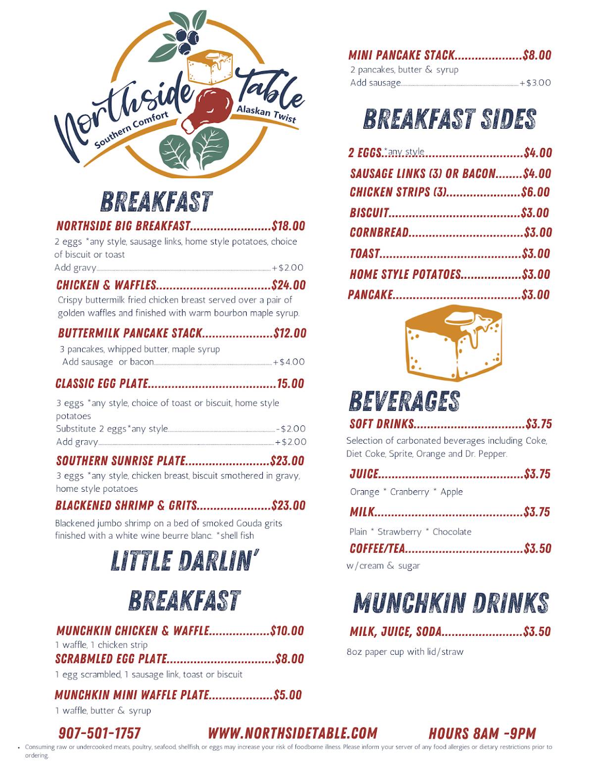 Northside Table меню