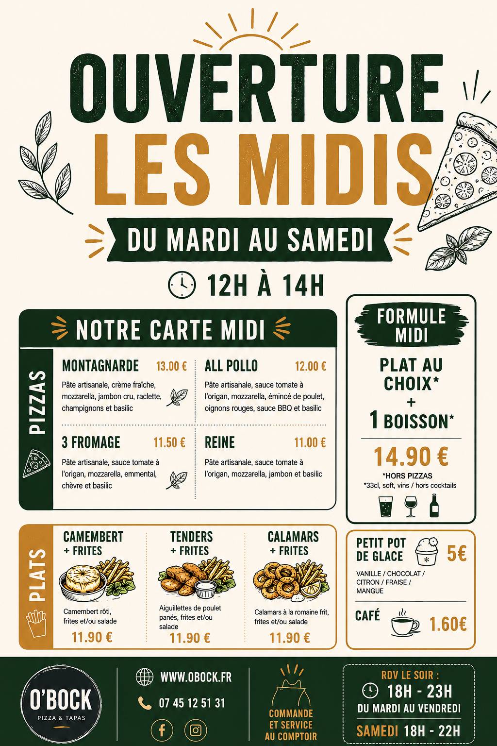 O'BOCK Coutras : Bar à bières меню