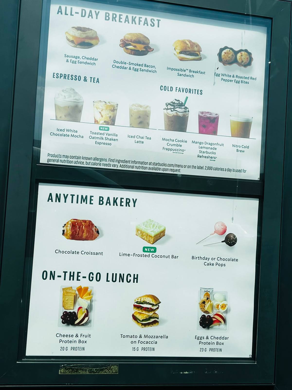 Starbucks Coffee Company меню