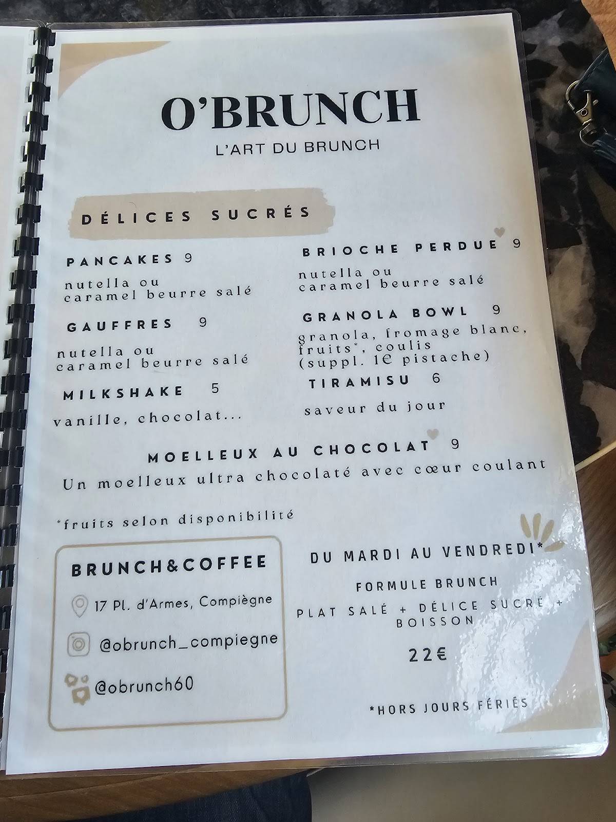 O'brunch Compiegne меню
