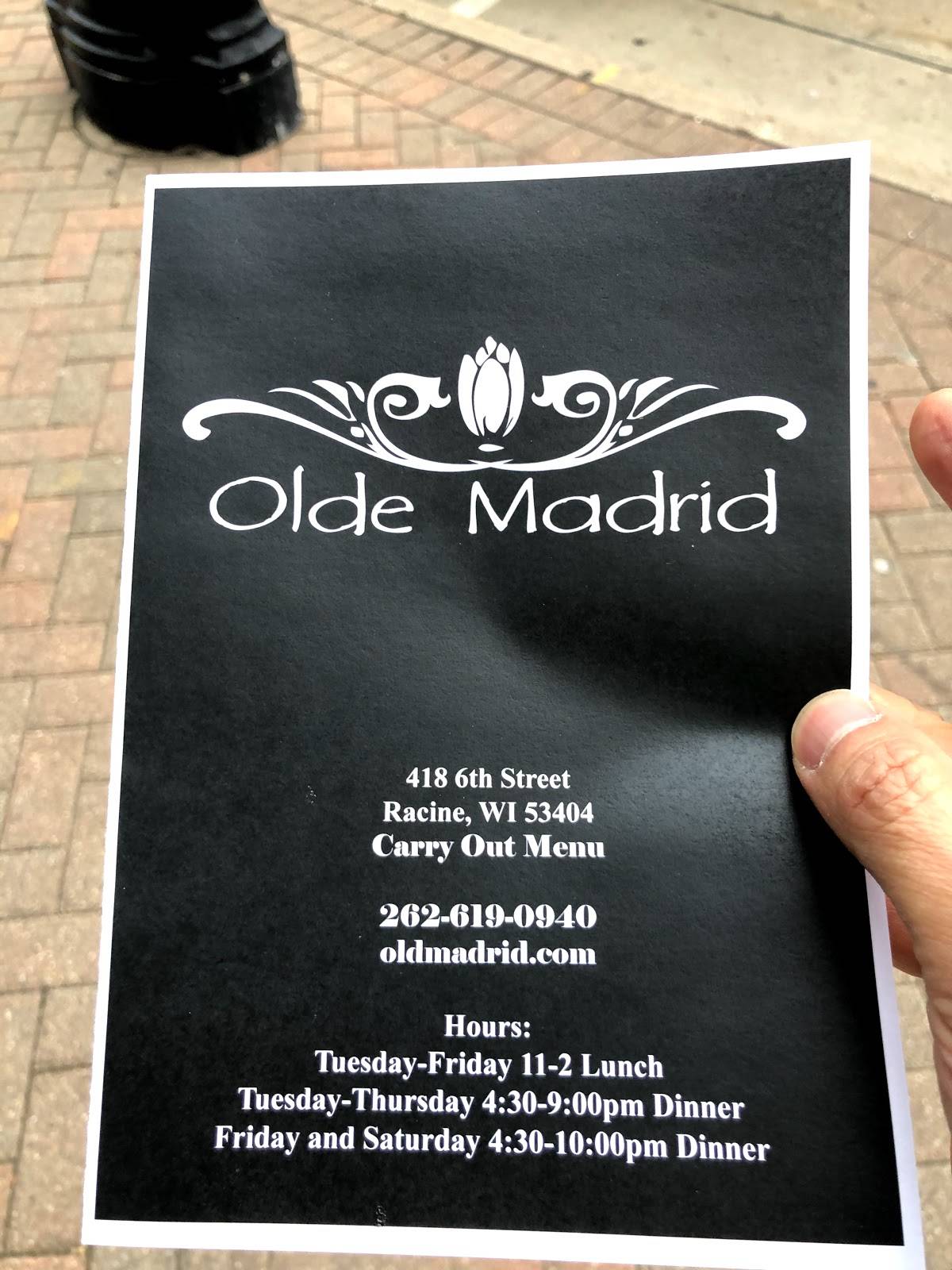 Olde Madrid меню