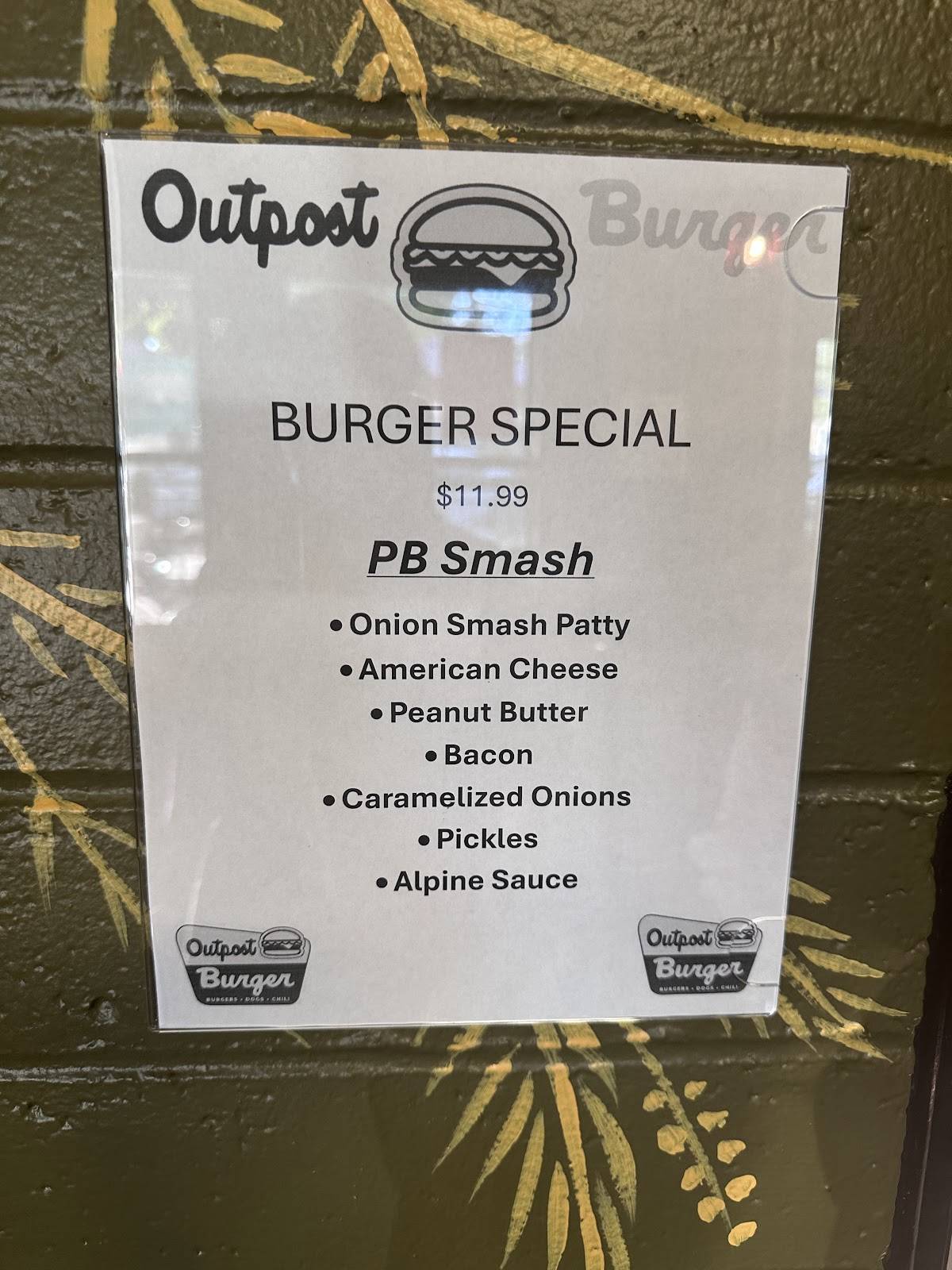 Outpost Burger меню