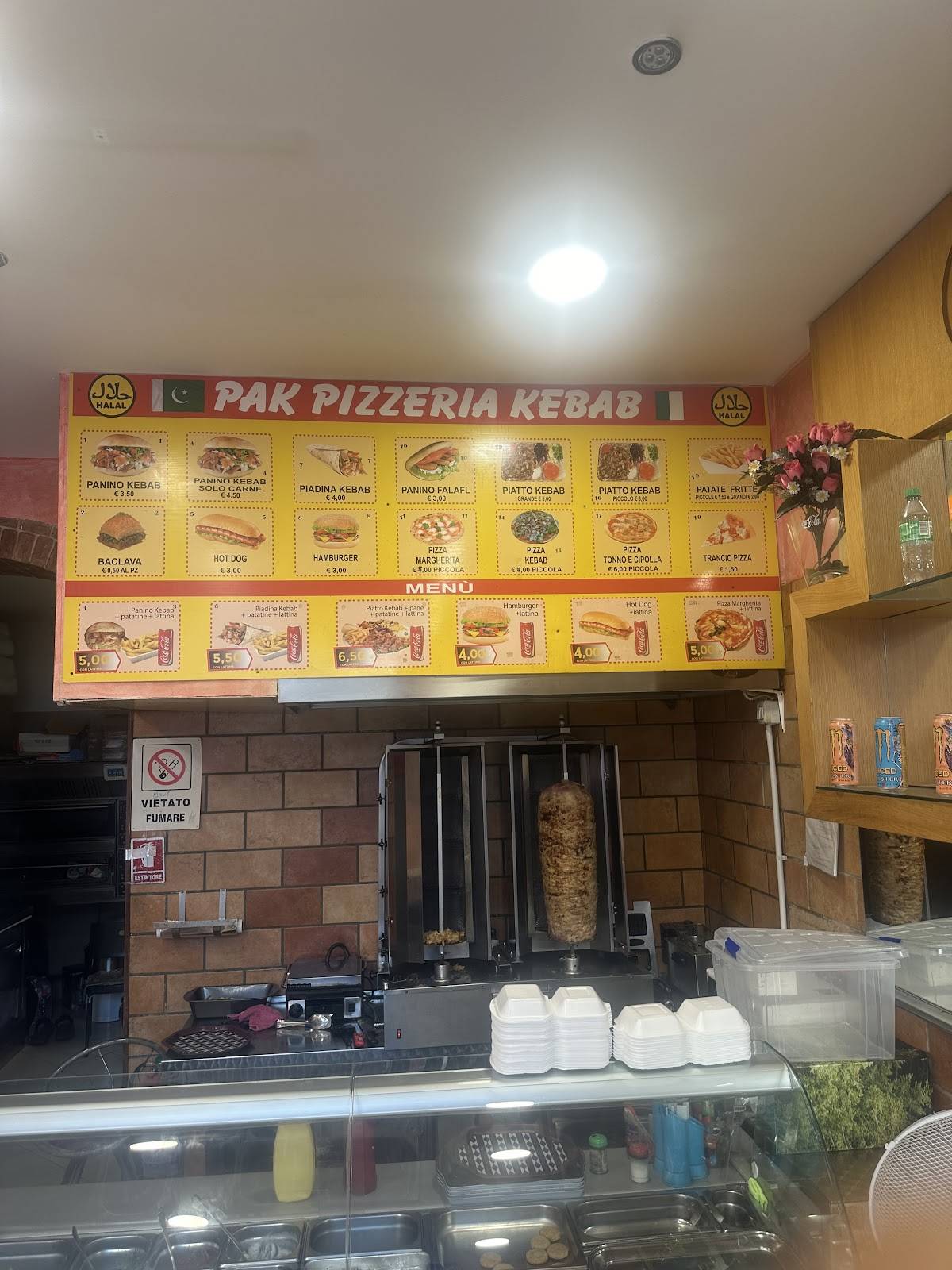 PAK PIZZERIA E KEBAB меню