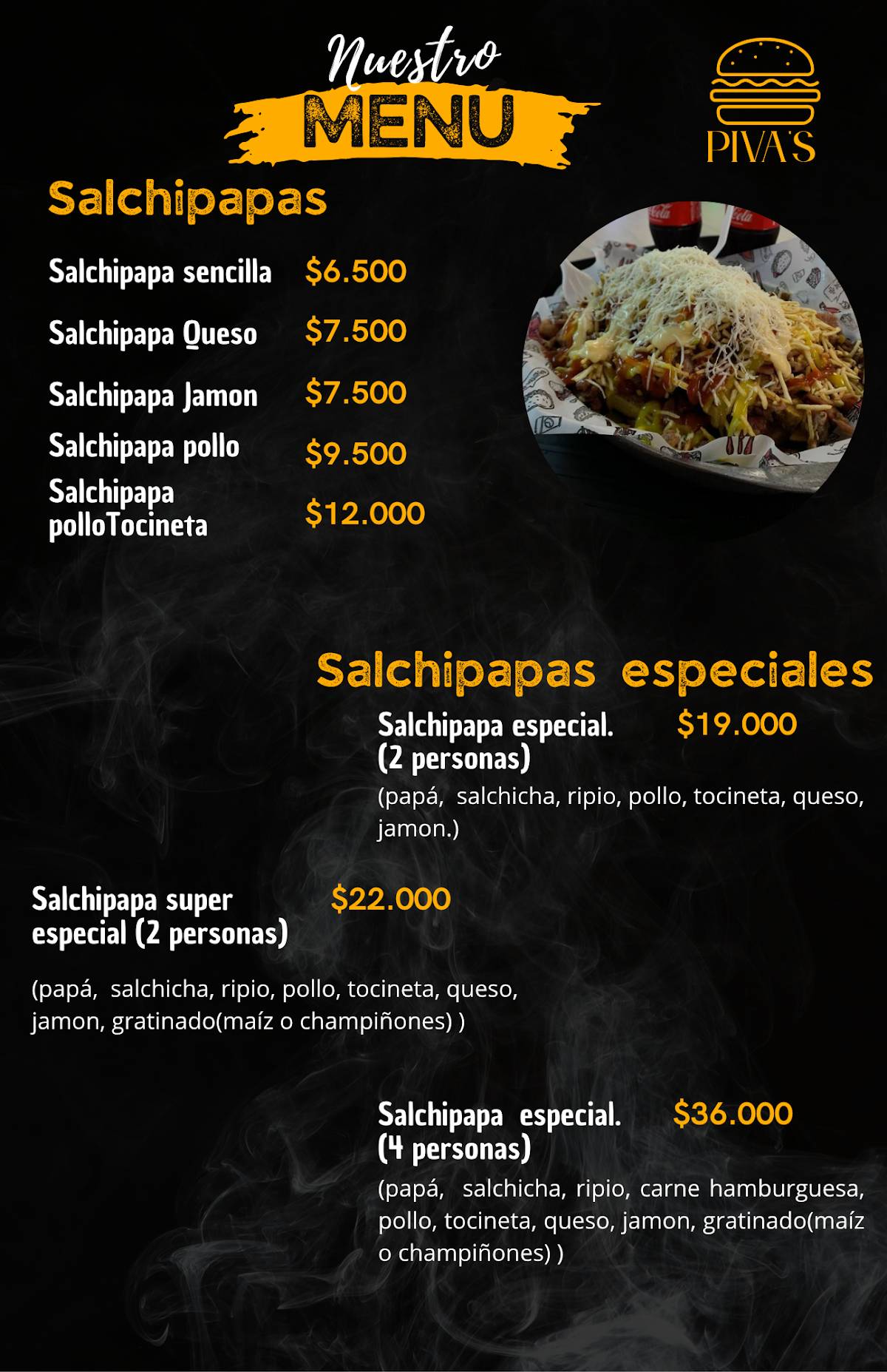 PIVA'S меню