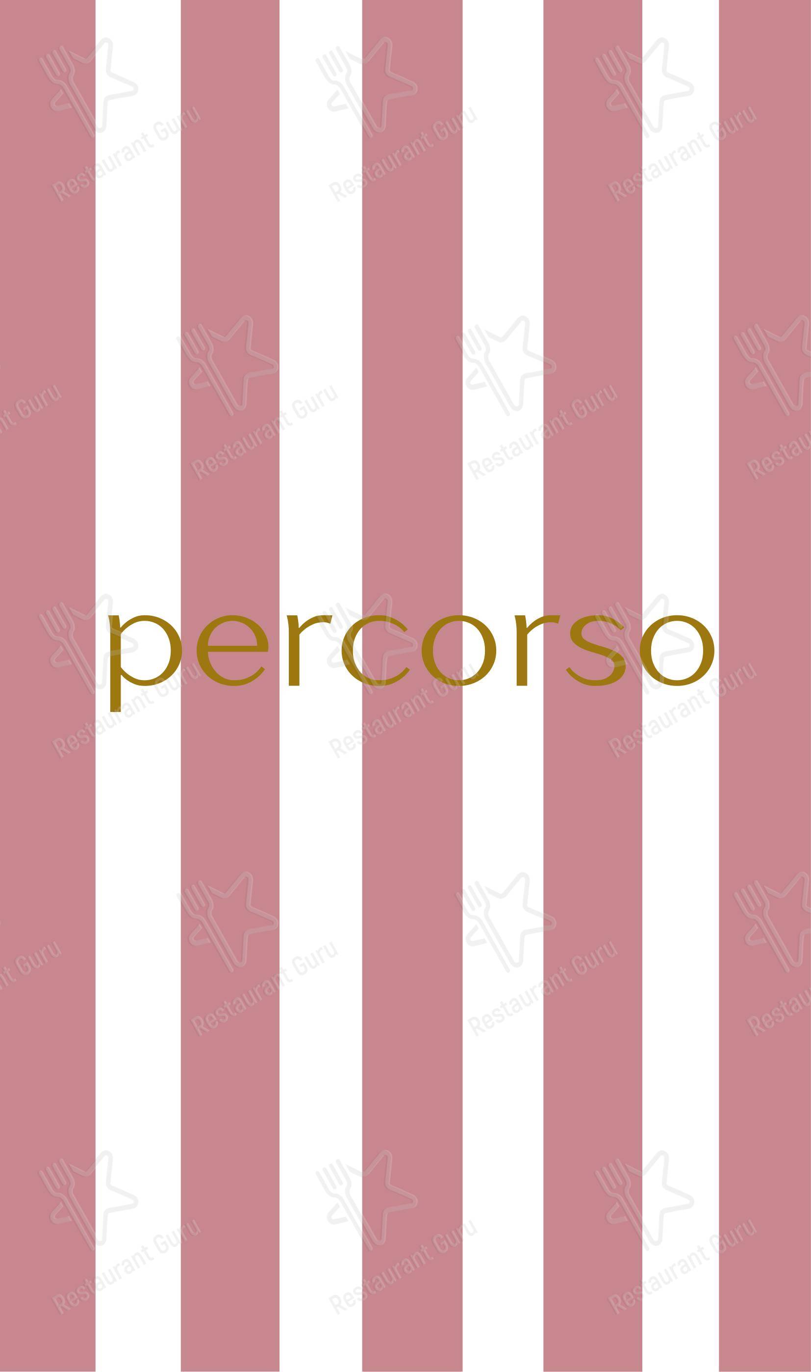 Основное меню ресторана Percorso