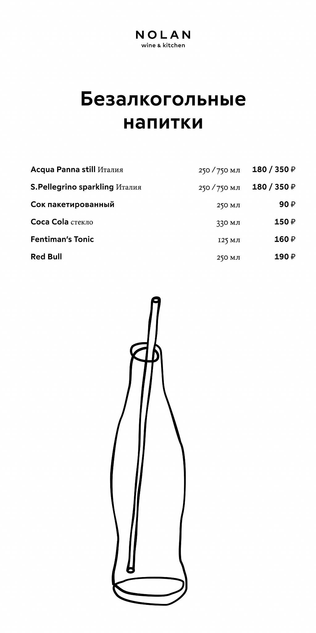 Nolan Wine & Kitchen меню