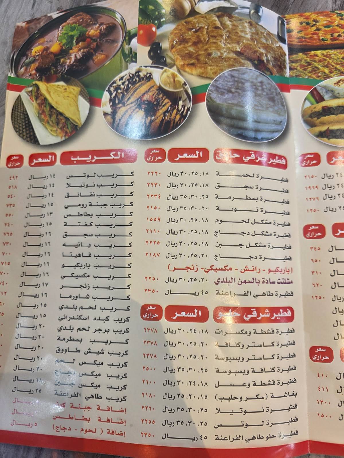 Pharaohs Chef Restaurant меню