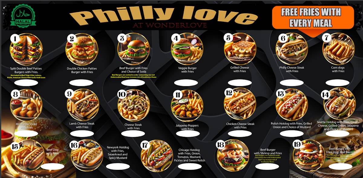 Philly Love меню