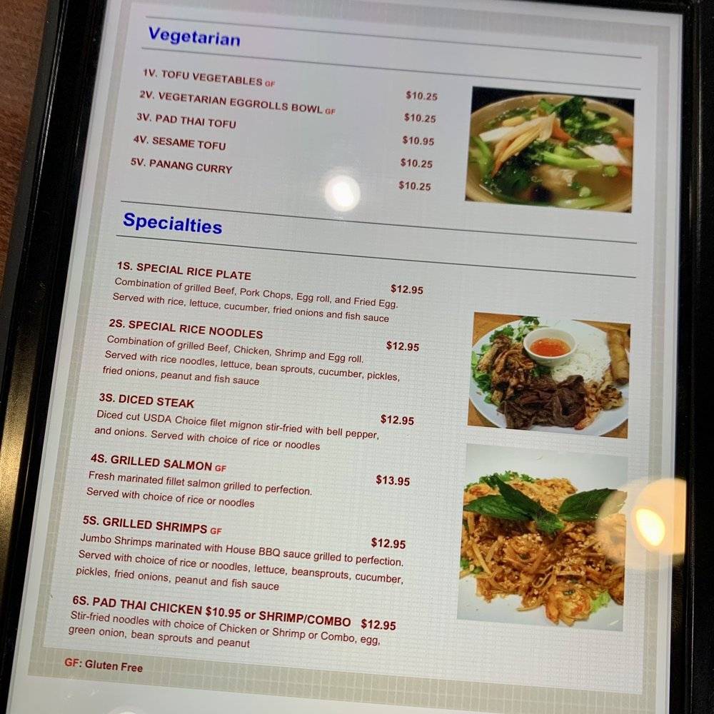 Phở Vy меню