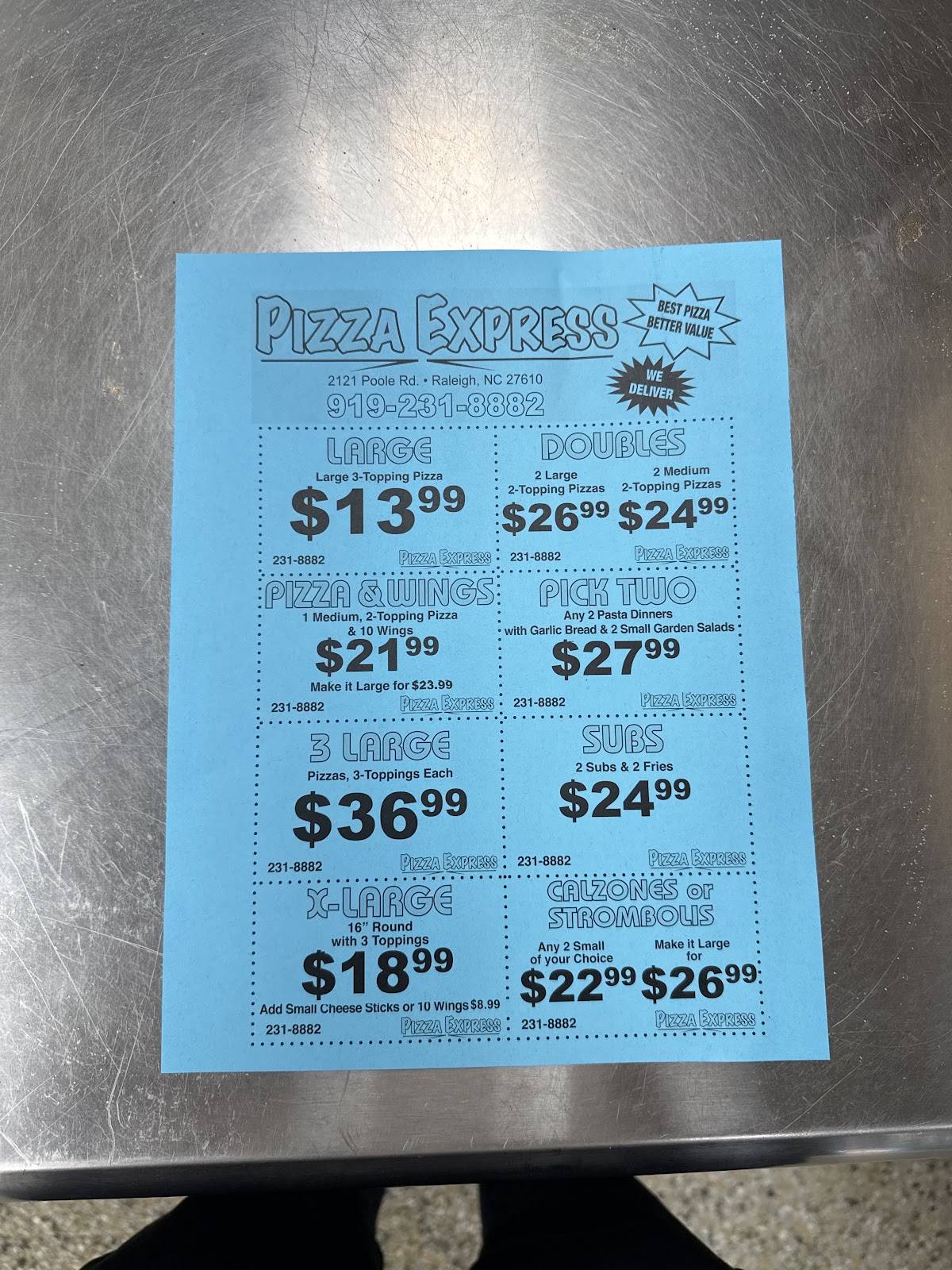 Pizza Express меню