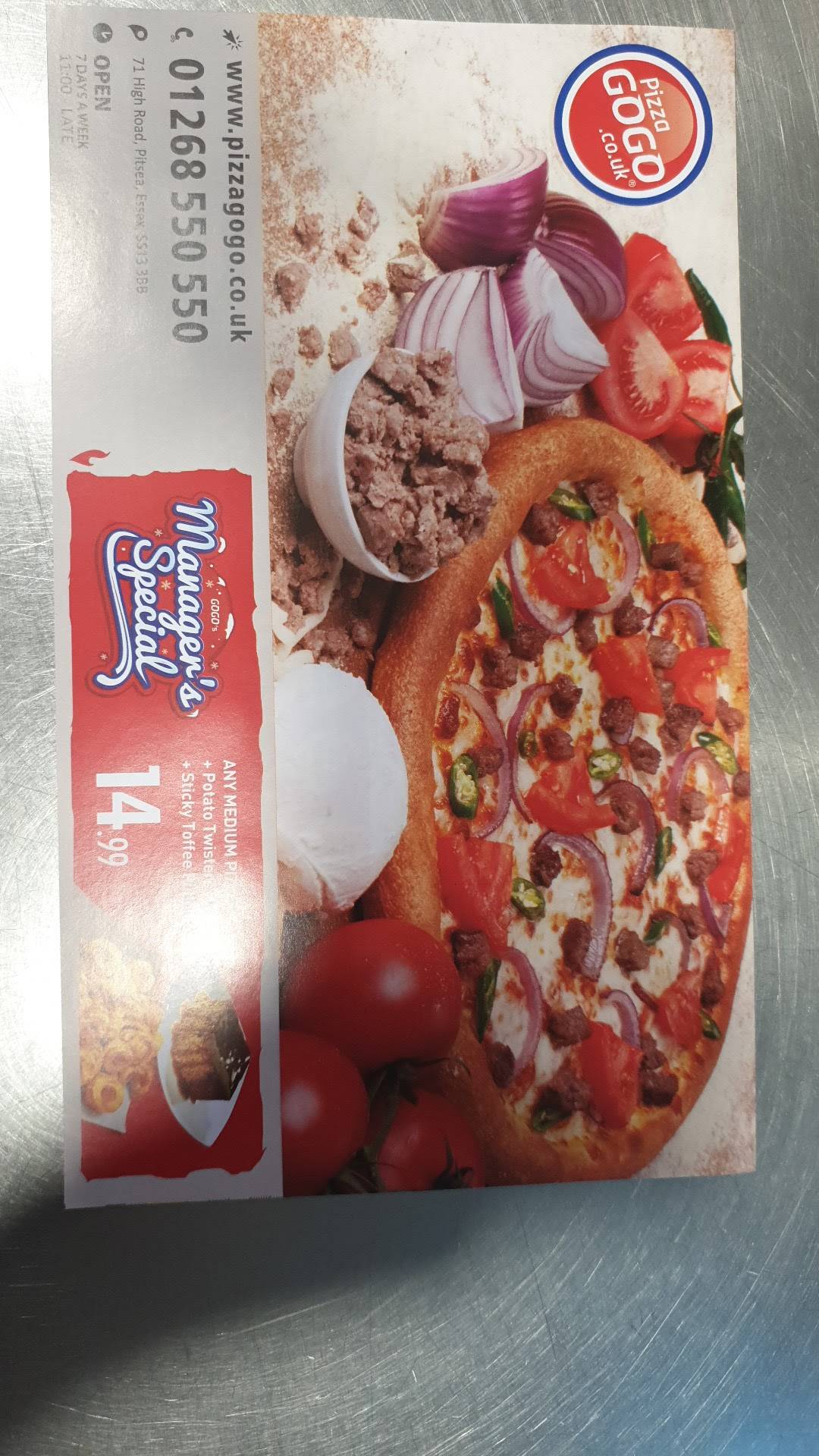 Pizza Go Go Basildon меню