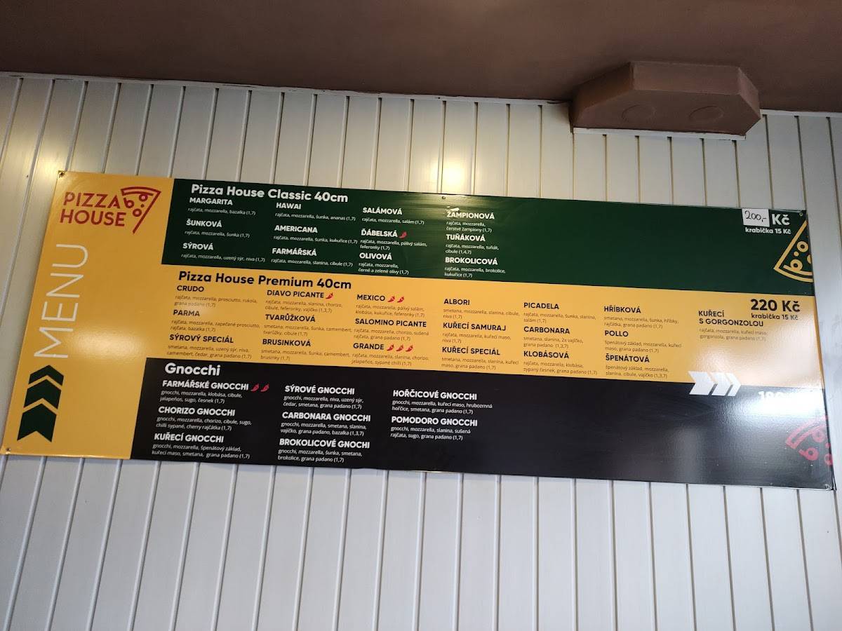 Pizza House Rakovník меню