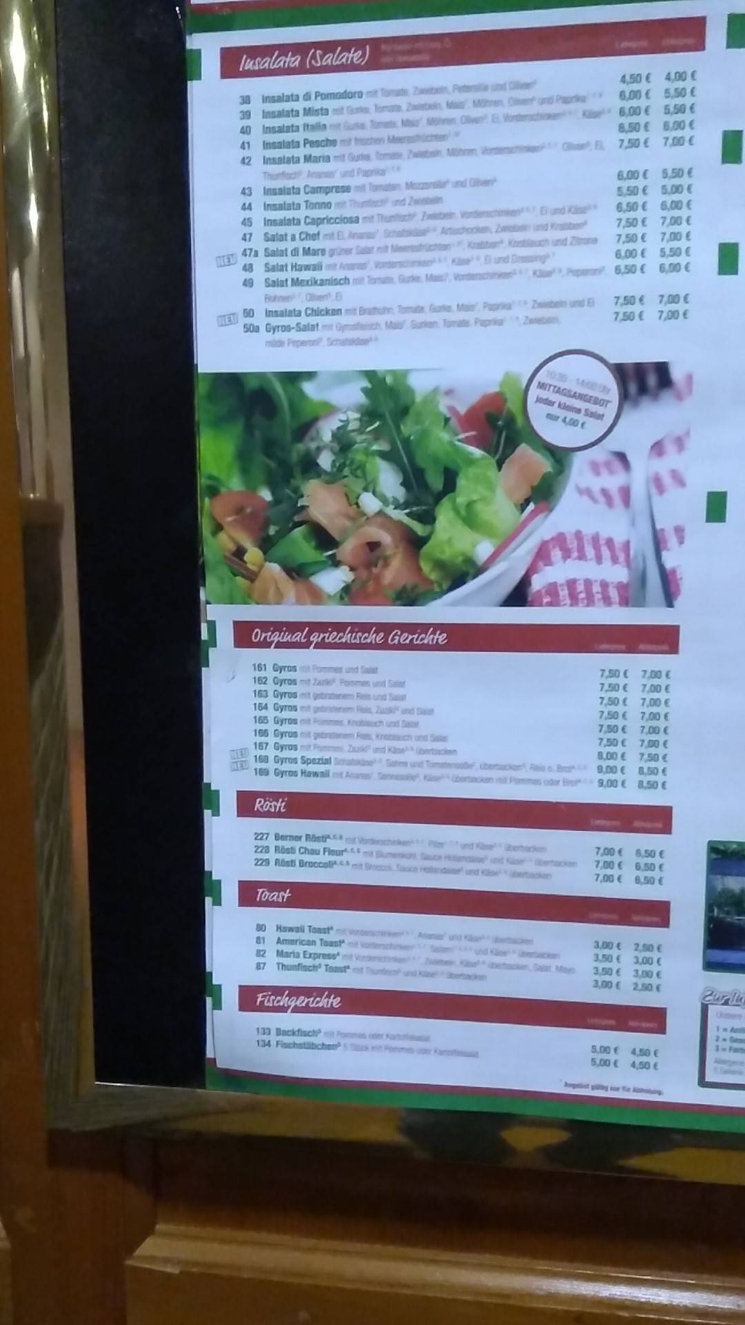Pizza-Maria- Rochlitz меню