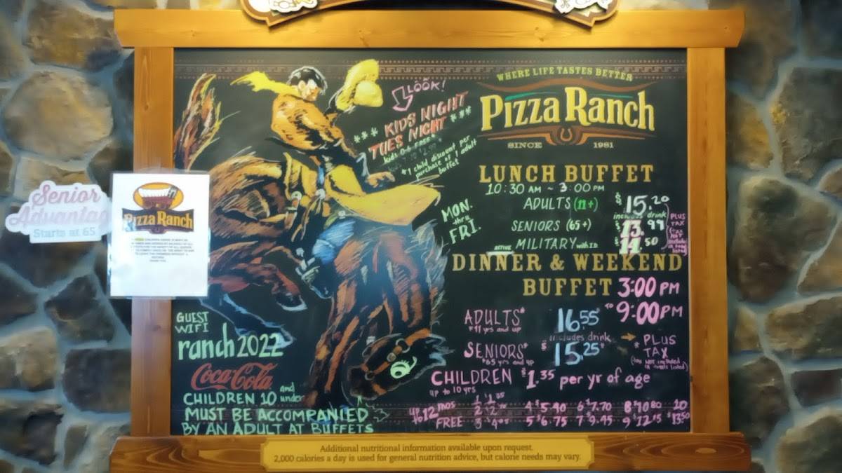 Pizza Ranch меню