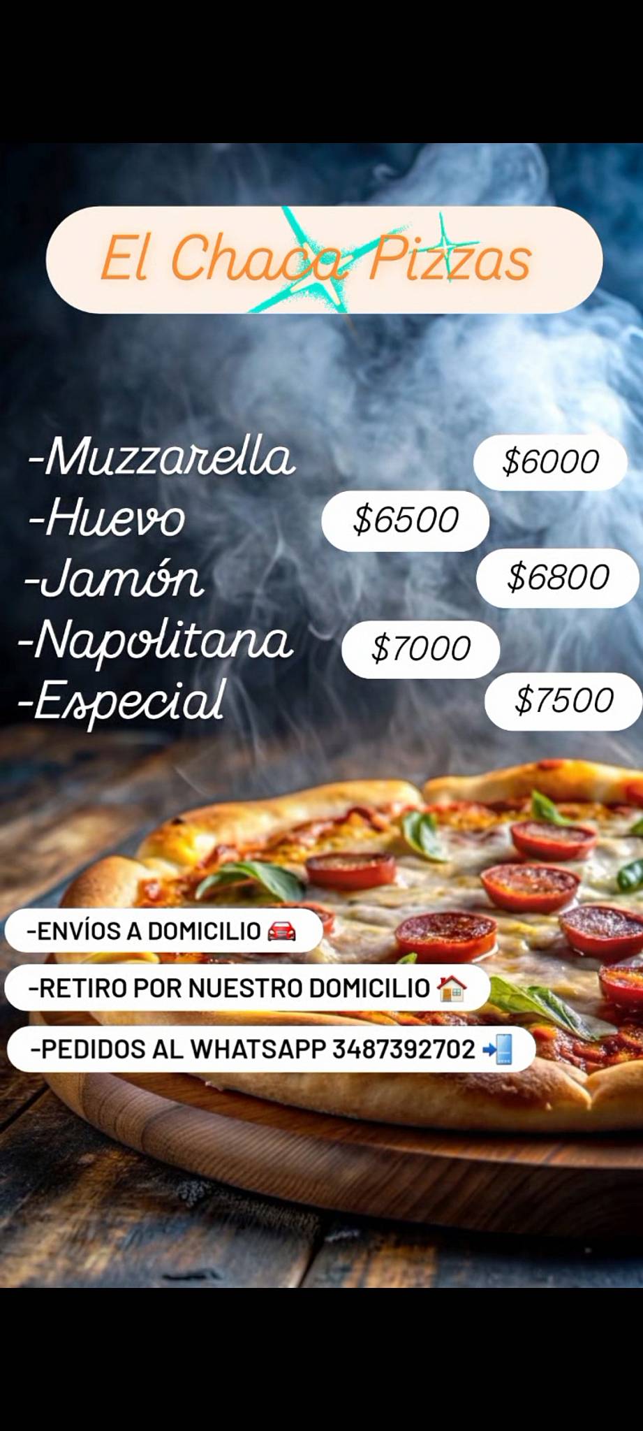 PizzasElChaca меню