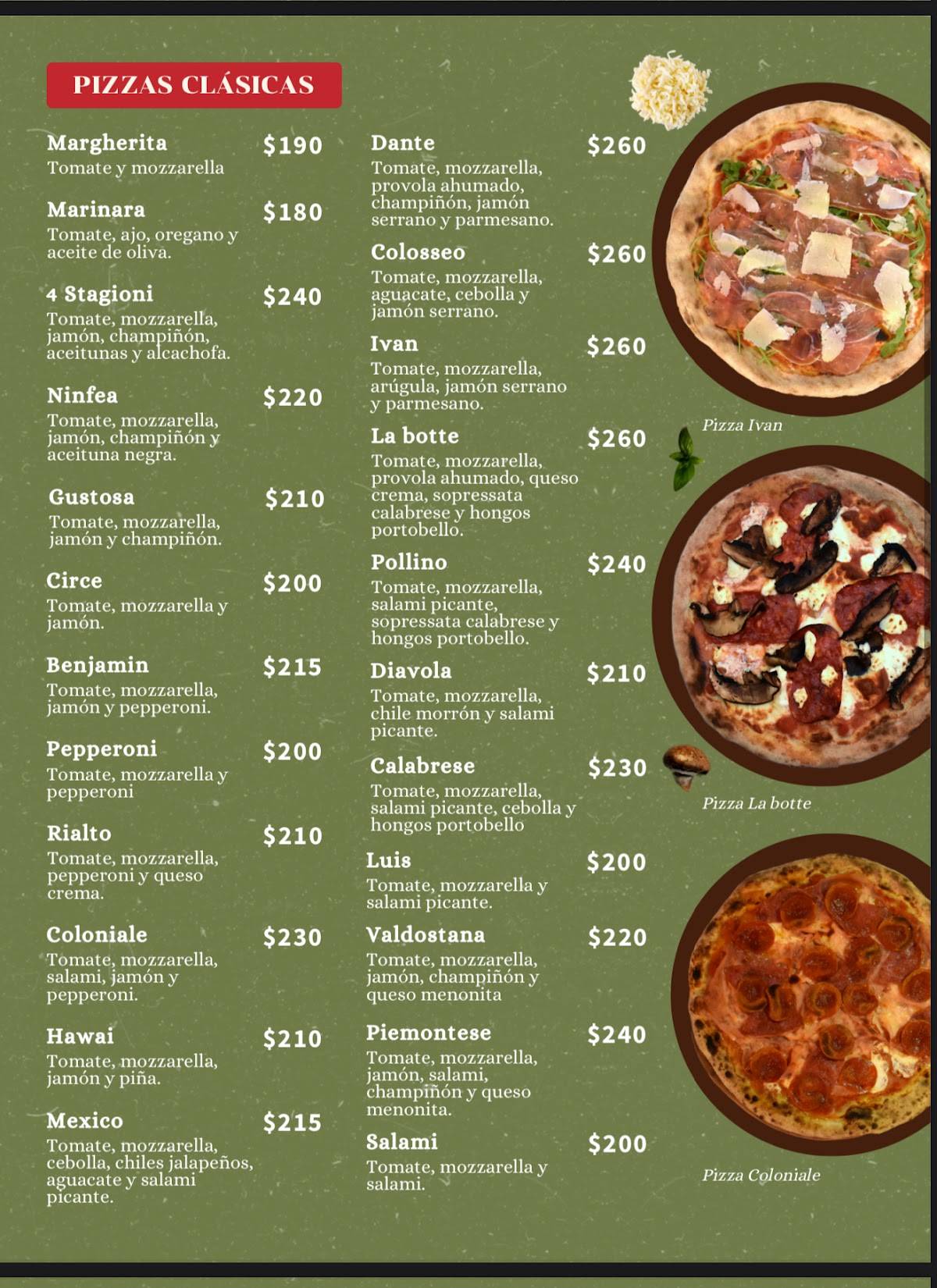 Pizzería IL CALABRESE меню