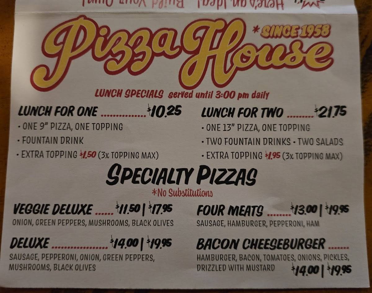 Pizza House меню