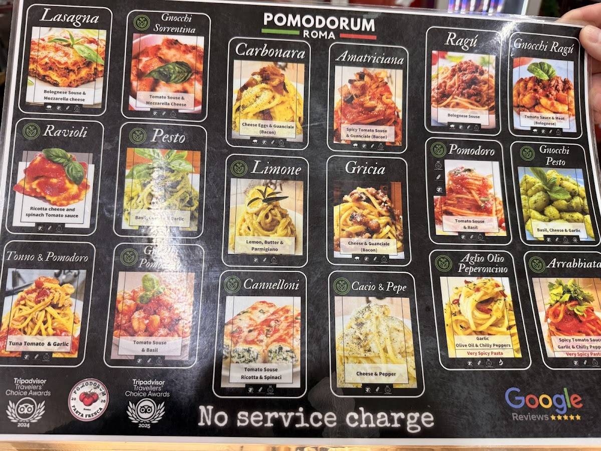 Pomodorum меню