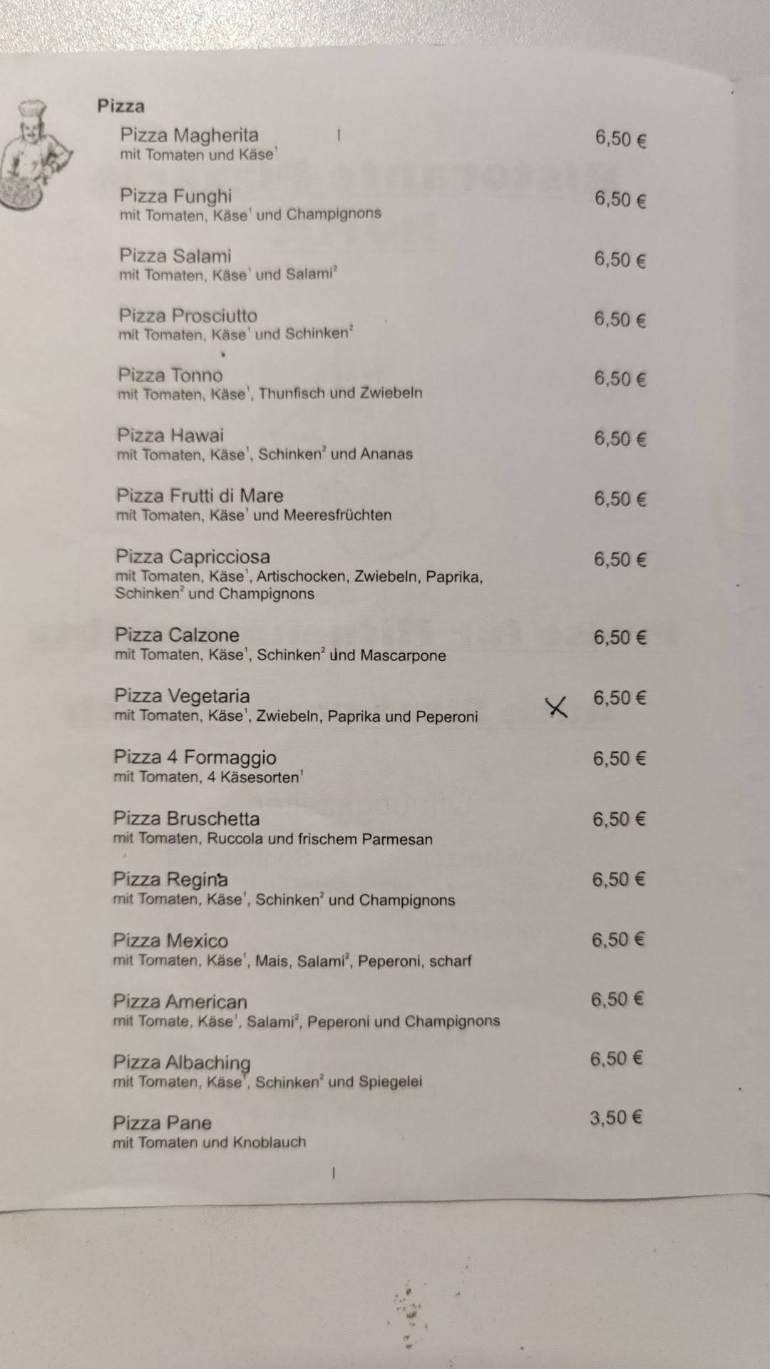 Pizzeria Roma Inh. Jeannette Di Lena меню