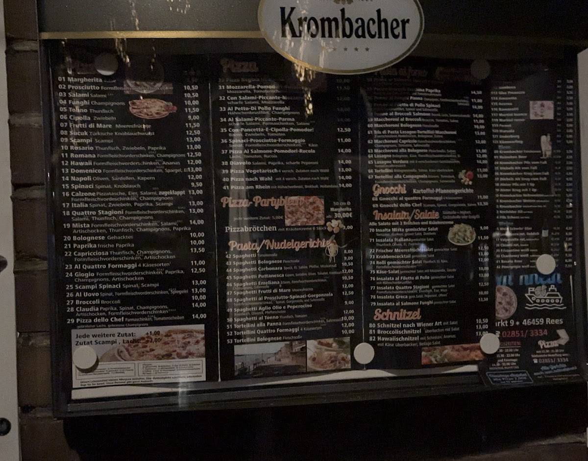 Pizzeria am Rhein меню
