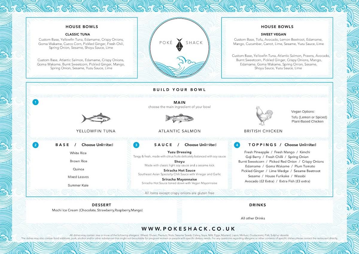 Poké Shack - Kensington меню