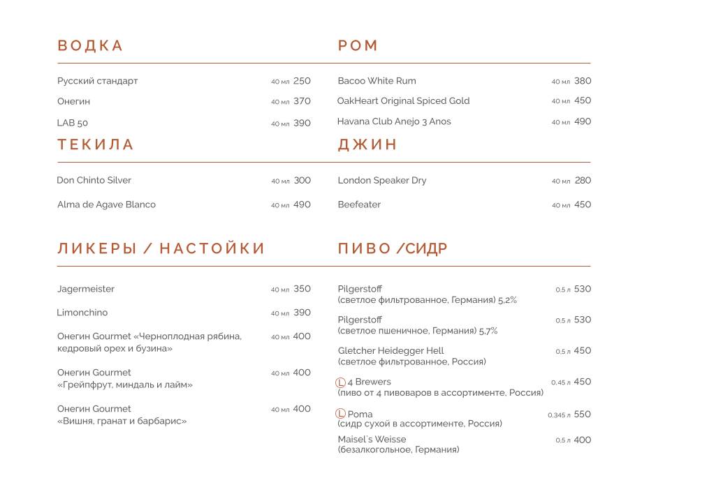 Полли меню