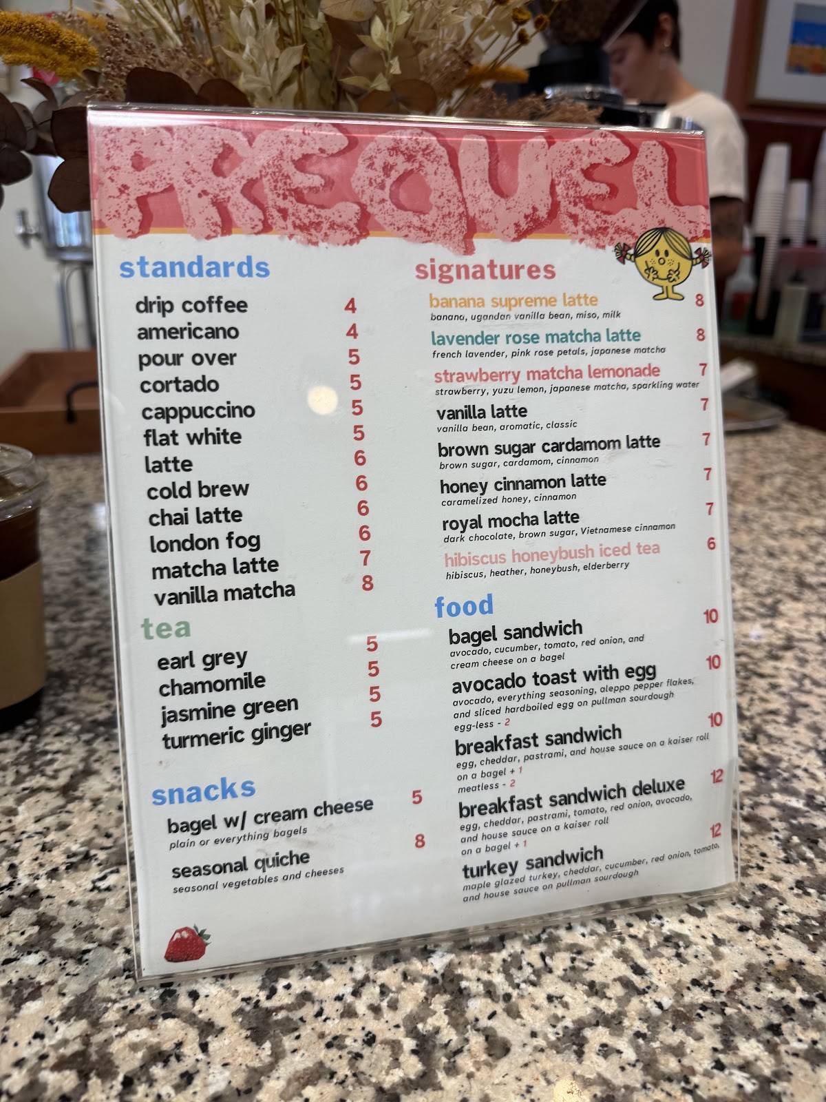 Prequel Cafe меню