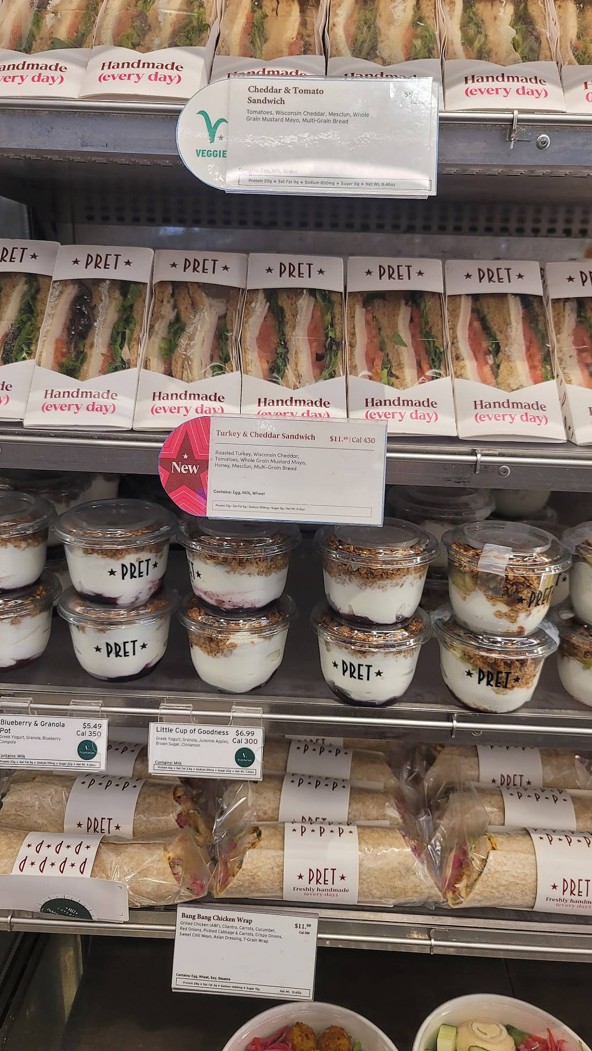 Pret A Manger меню