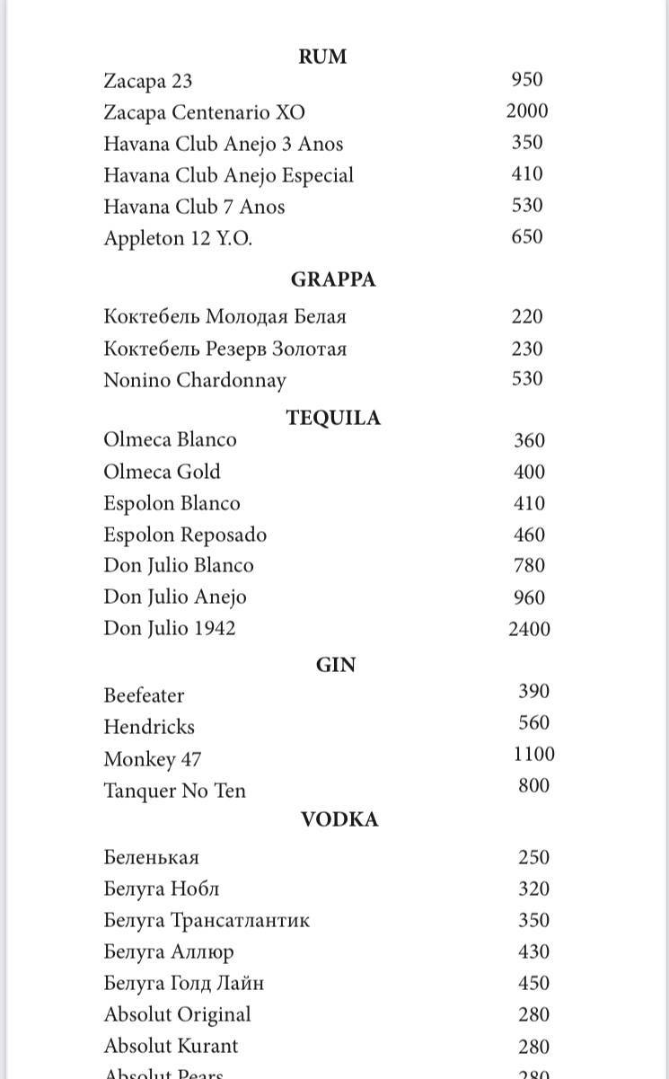 Ptizza Bar меню