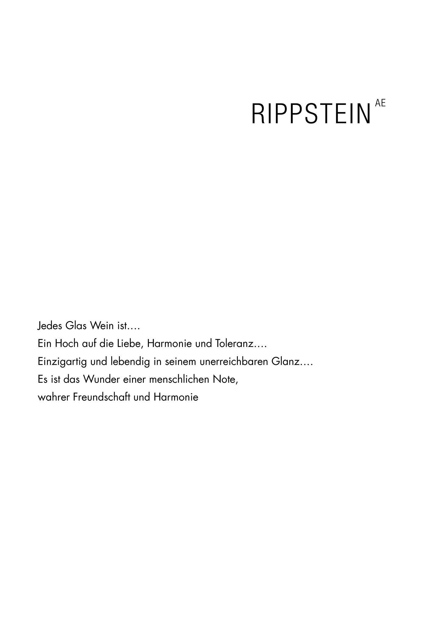 A. & E. Rippstein меню