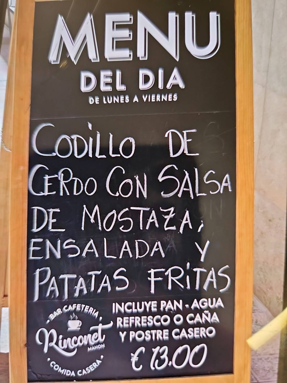 Es Rinconet меню