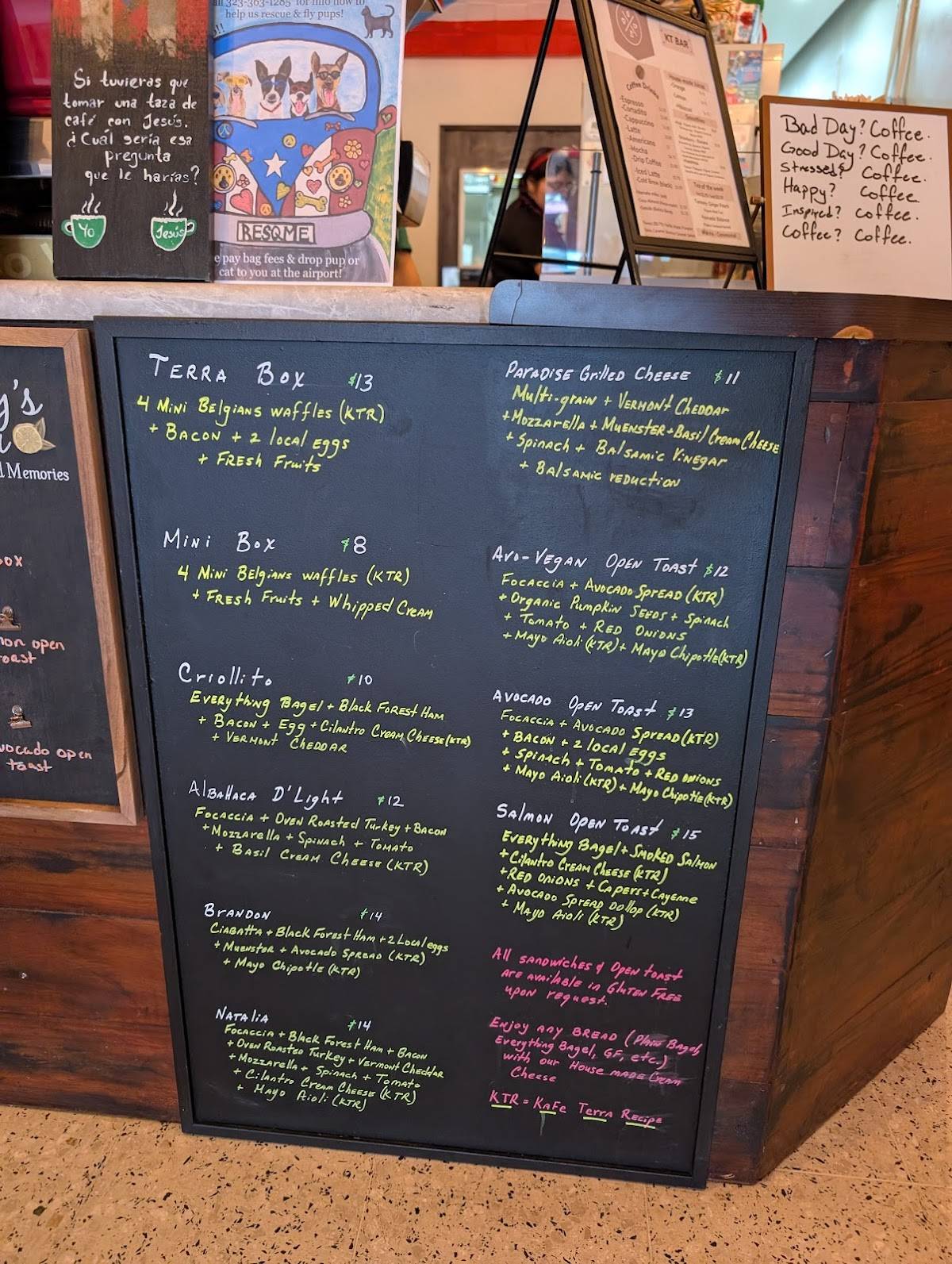 Kafé Terra меню