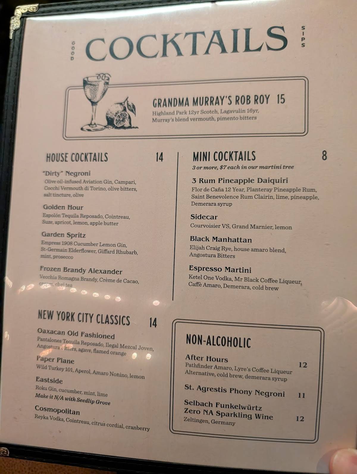 Murray's Tavern меню