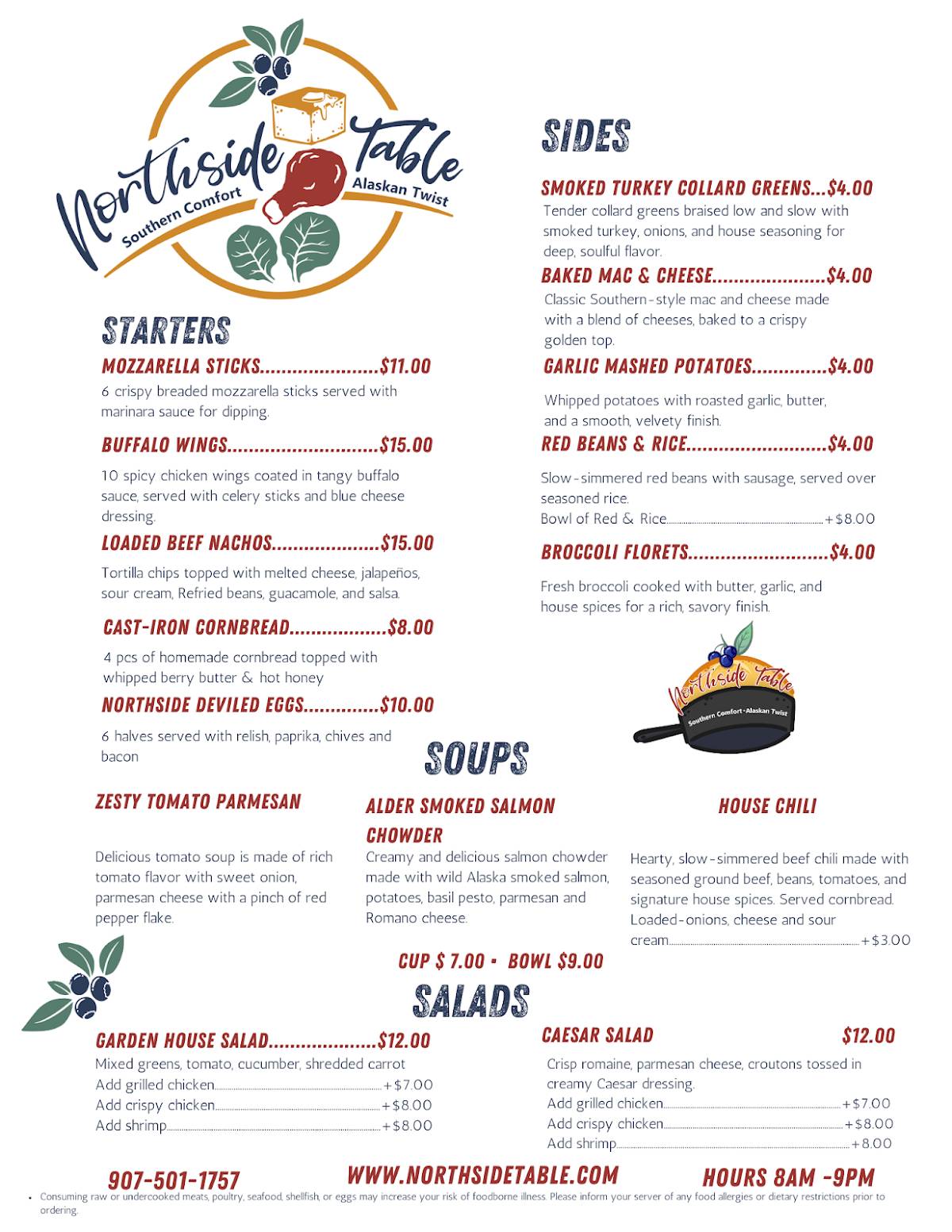Northside Table меню