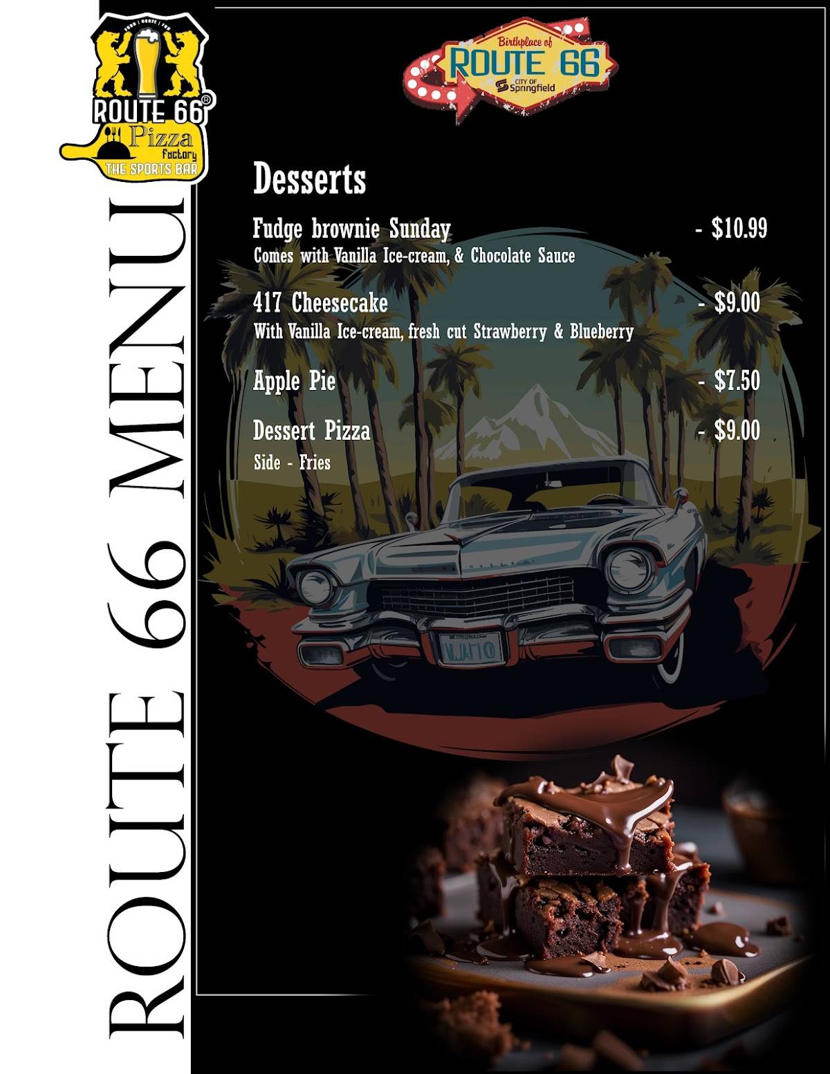 Route 66 Pizza Factory меню