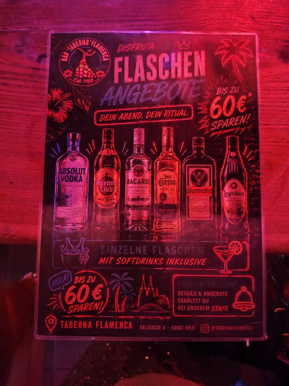 Taberna Flamenca меню