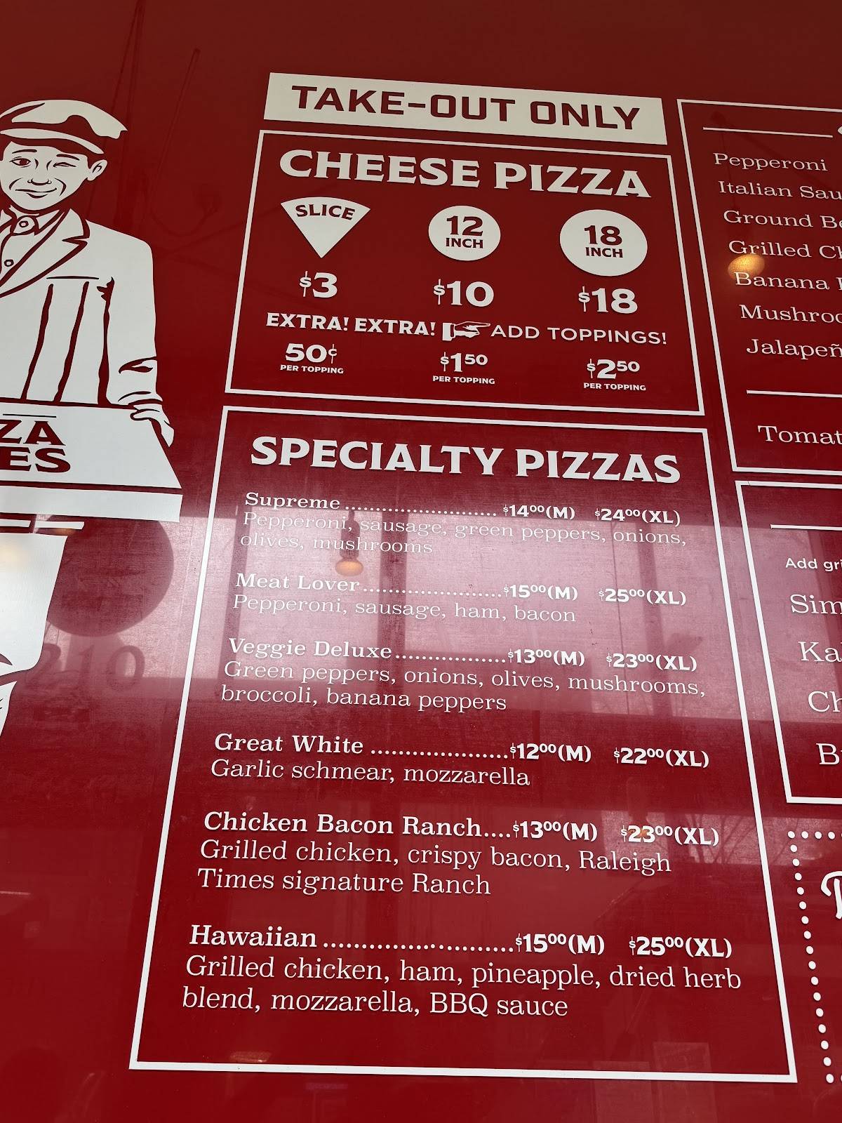 The Pizza Times меню