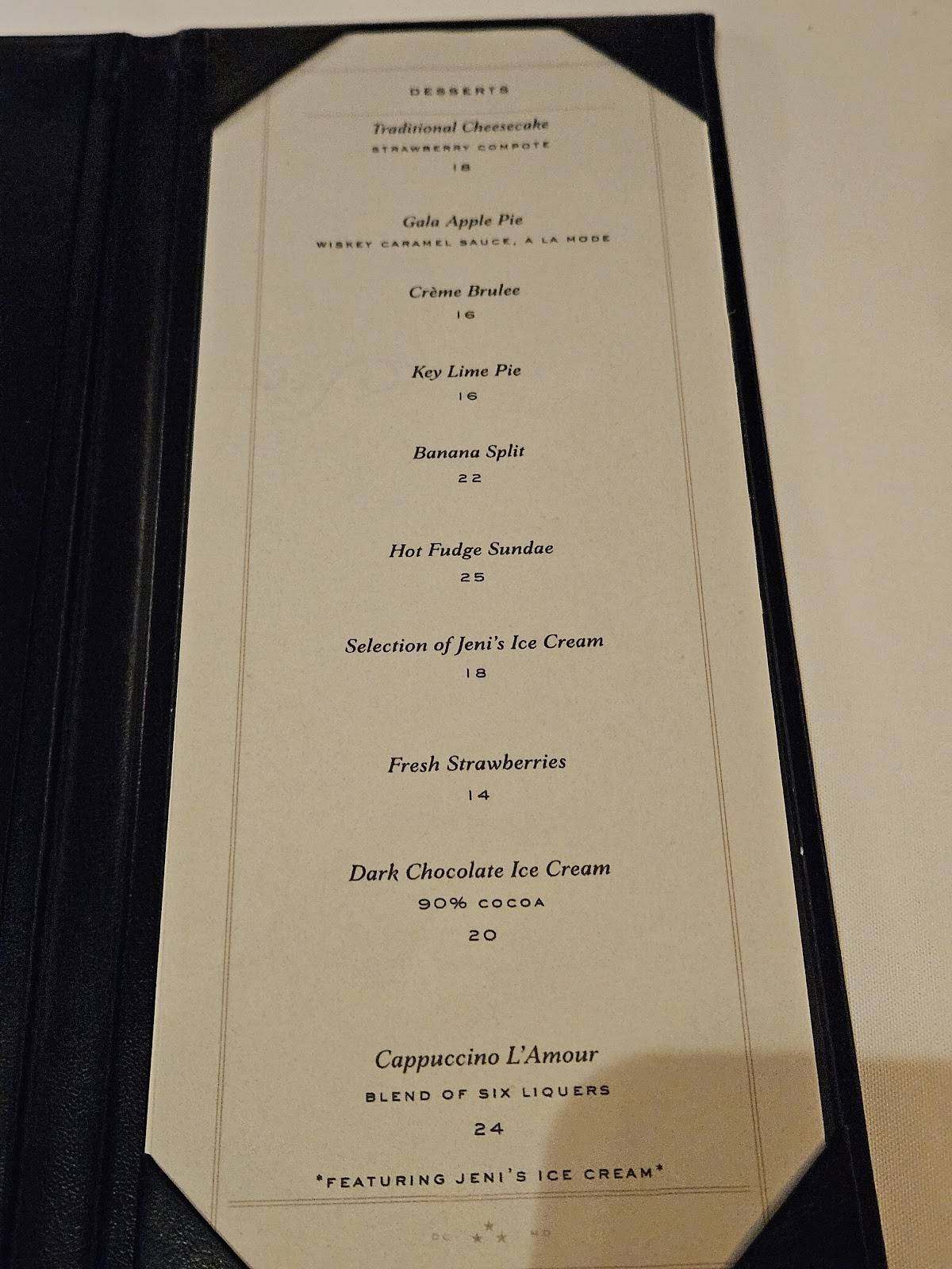 The Prime Rib меню