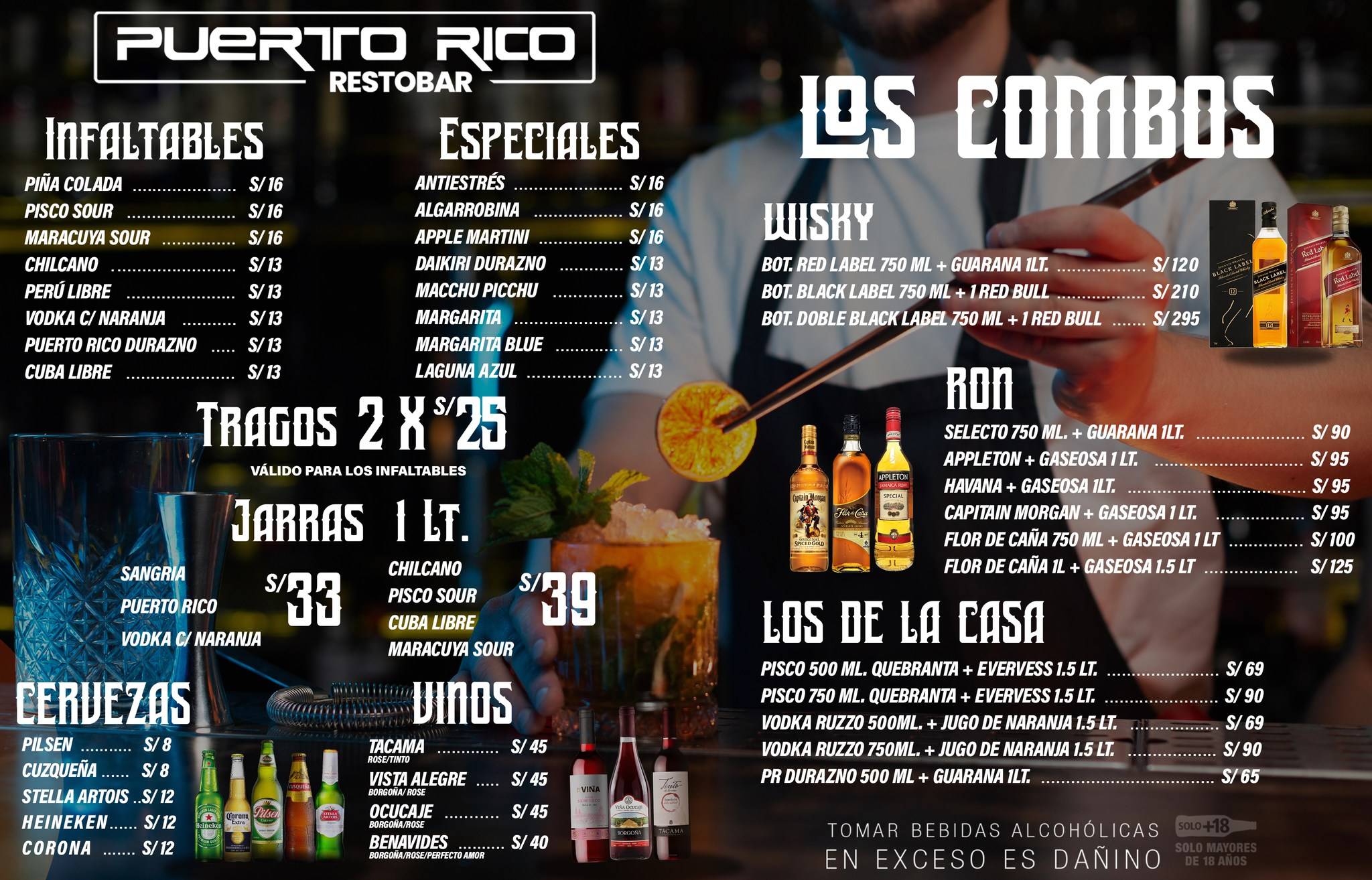 Puerto Rico Restobar Ica меню