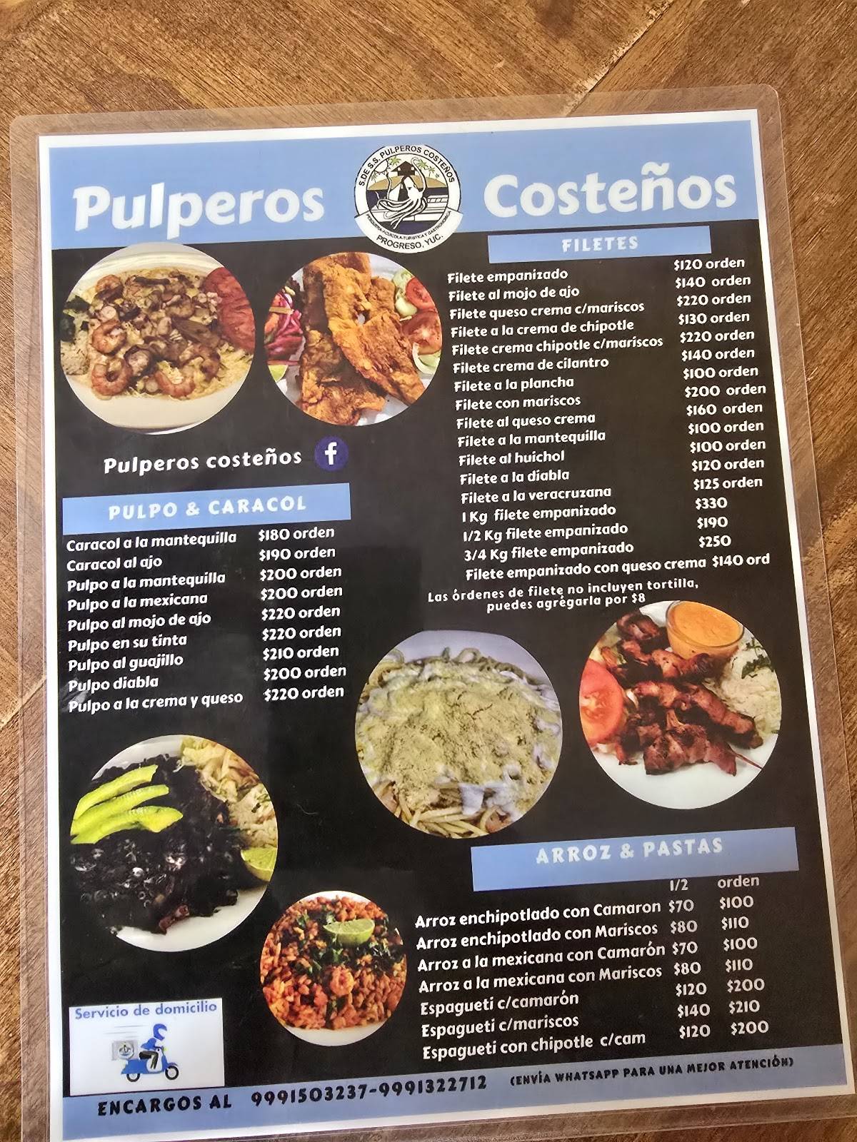 Pulperos Mérida меню