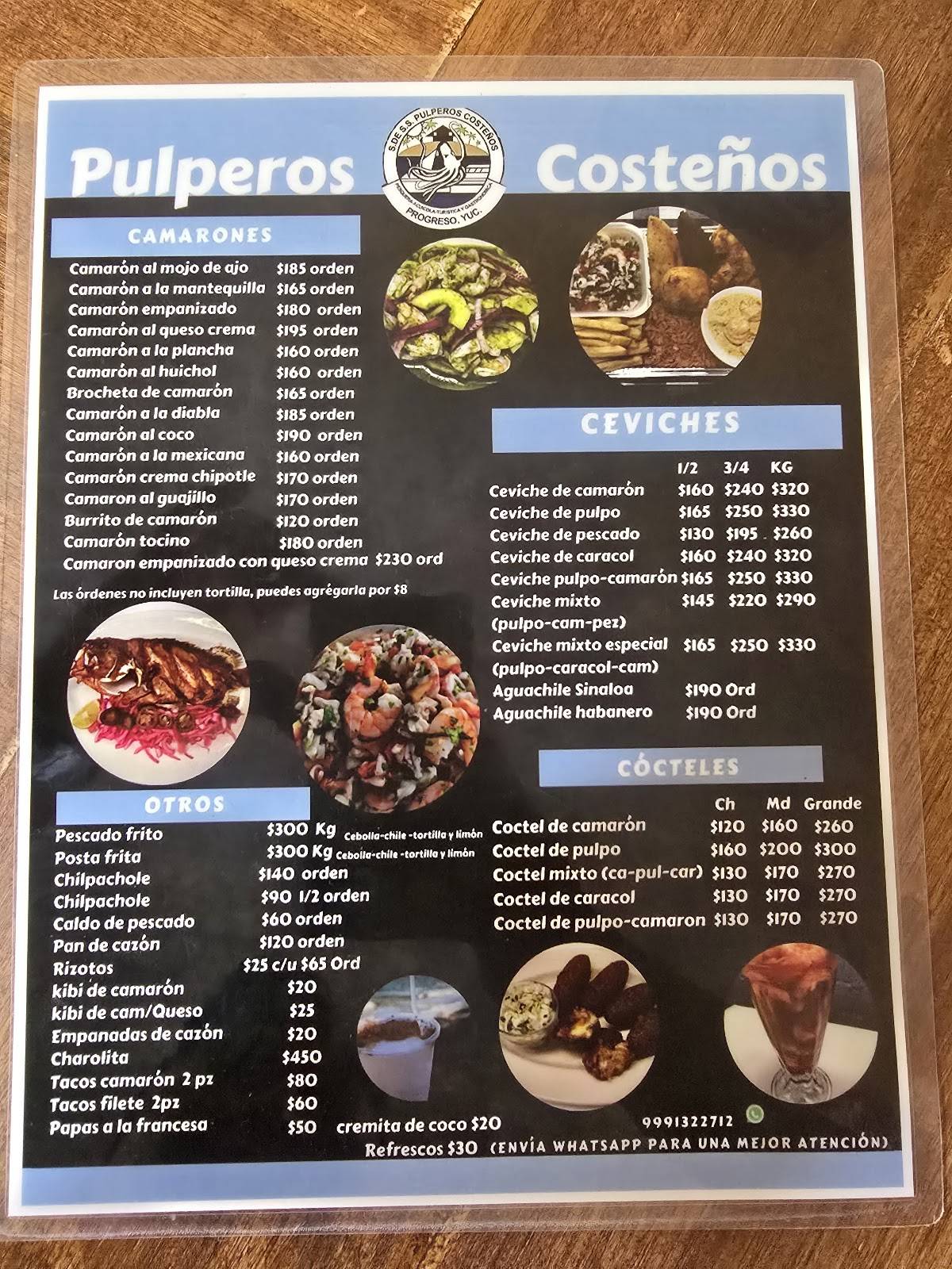 Pulperos Mérida меню