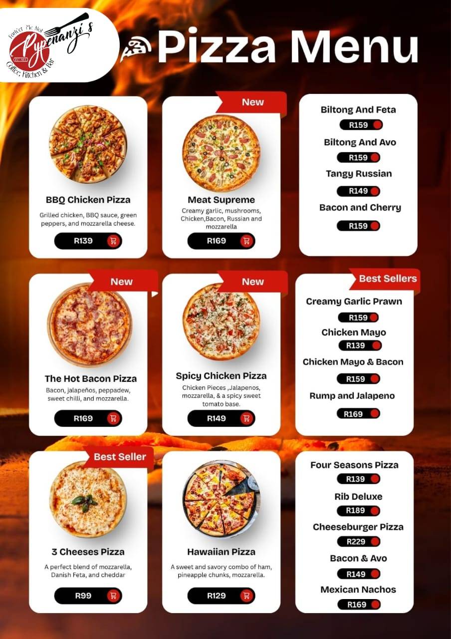 Pypenanzi's restuarant меню