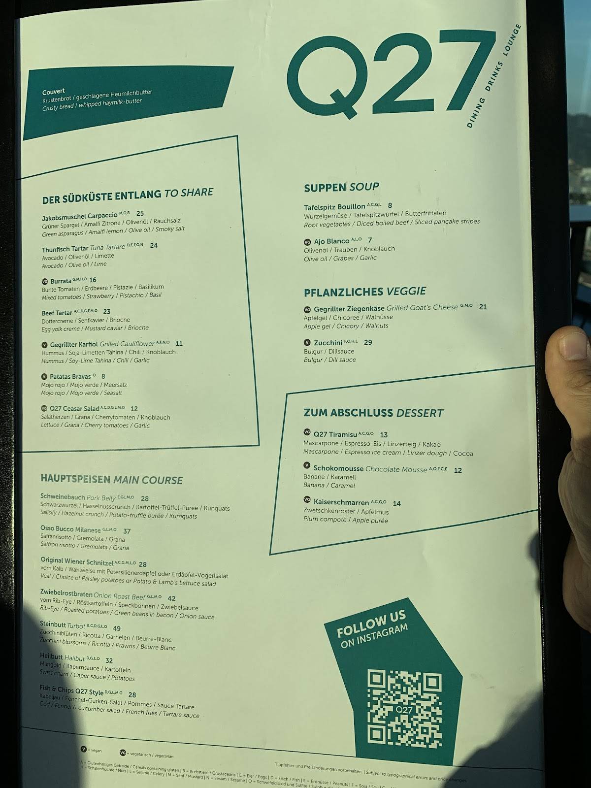 Q27 Linz меню