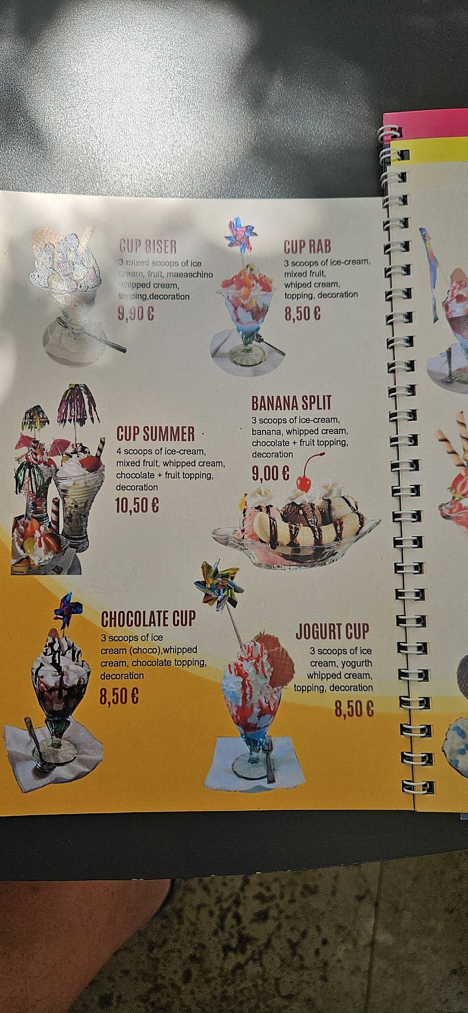 Caffee Bar Biser меню