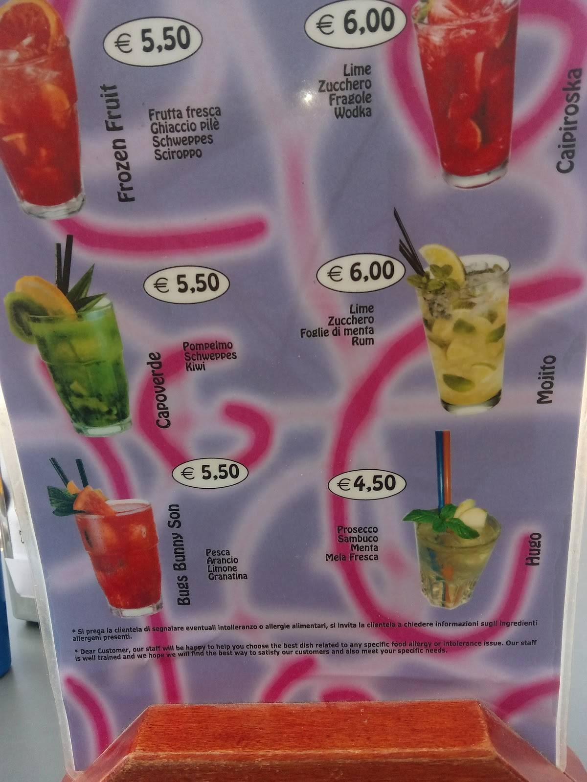 Relax Bar меню