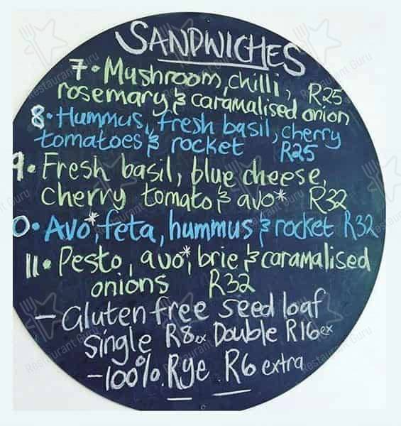 Relish Cafe меню